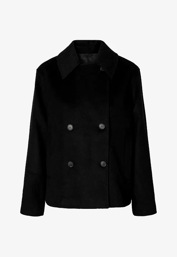 Selected Women - Jacka slfAlma Wool Blend - Svart