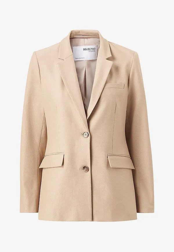 Selected FEMME - Kavaj slfEliana LS Blazer - Beige