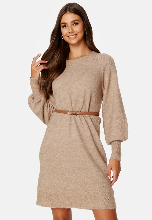 SELECTED FEMME Lulu LS Knit Dress Amphora Detail:MELAN M