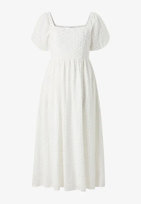 Selected Women - Maxiklänning slfAnelli 3/4 On Off Ankle Dress B - Vit – Ellos