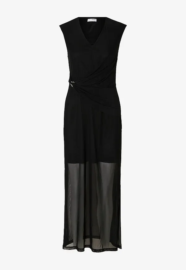 Selected Women - Maxiklänning slfOlga SL Slim Ankle Dress - Svart