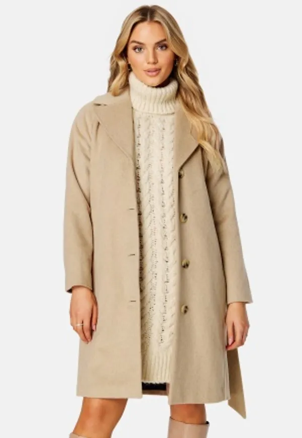 SELECTED FEMME Milan Wool Coat Beige Pattern:melang 42