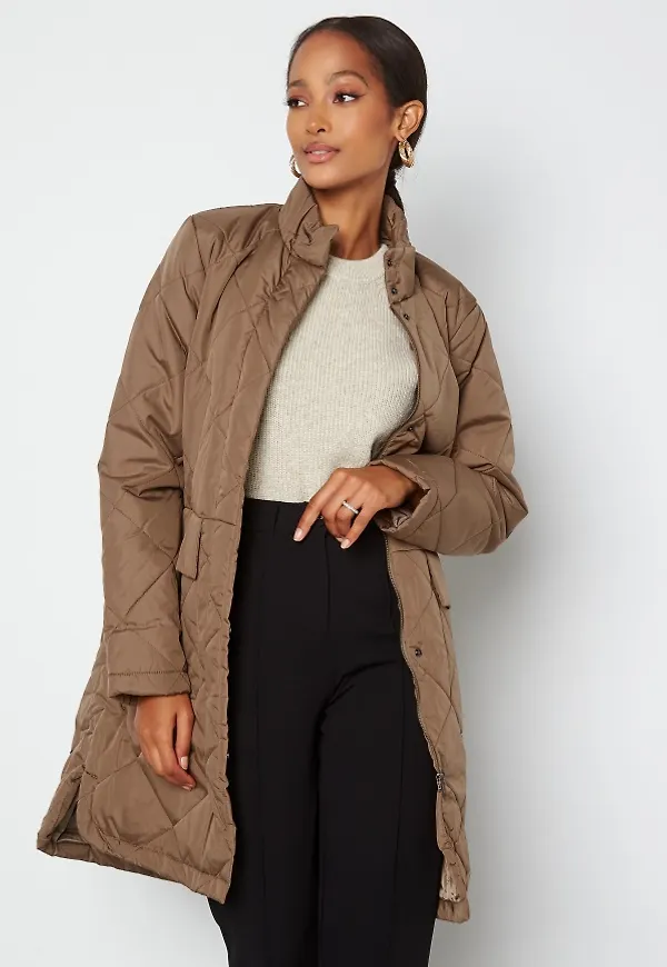 SELECTED FEMME Naddy Quilted Coat Caribou 38
