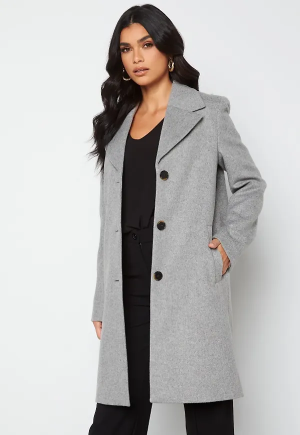SELECTED FEMME New Sasja Wool Coat Light Grey Melange 36