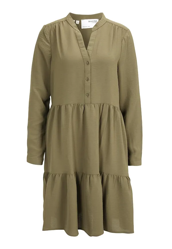 SELECTED FEMME Skjortklänning khaki