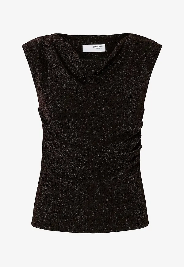Selected Women - Topp slfAnja SL Slim - Brun