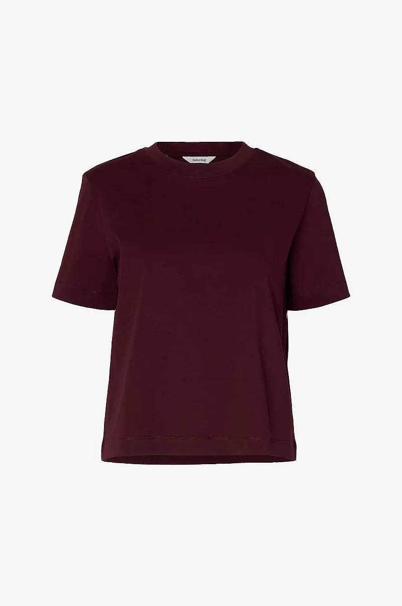 Selected FEMME - Topp slfEssential SS Boxy Tee - Röd