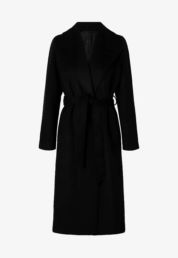 Selected Women - Ullkappa slfRosa Wool Blend - Svart