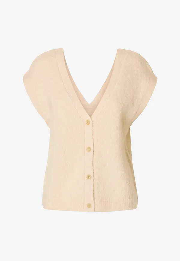 Selected Women - Väst slfGabella Knit Vest - Beige