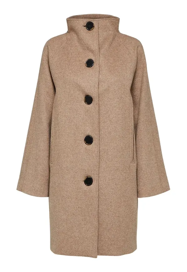 SELECTED FEMME Övergångskappa camel