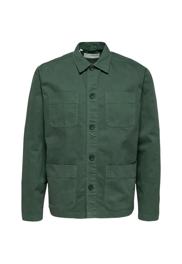 Selected HOMME - Overshirt slhLoosetony Overshirt LS W - Grön - M