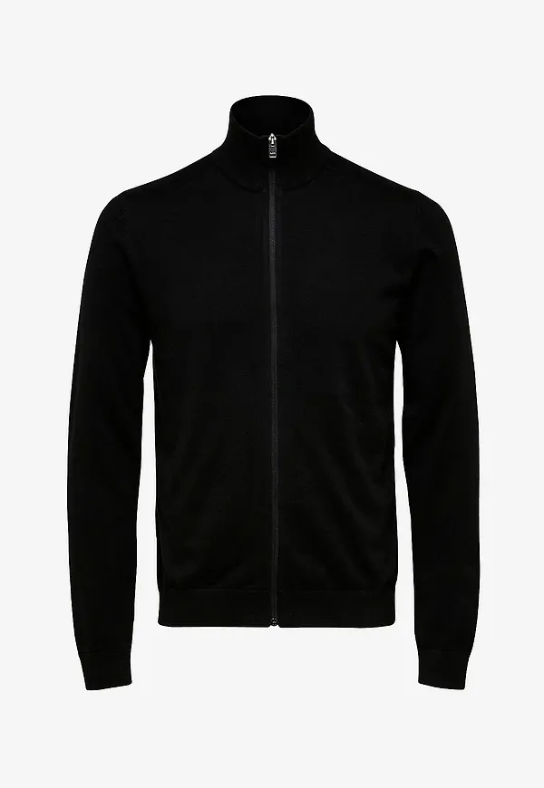 Selected HOMME - Cardigan shlBerg Full Zip - Svart
