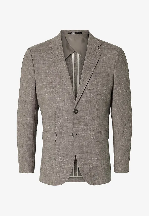 Selected HOMME - Kavaj slhSlim-Oasis Linen Blz B Noos - Grå
