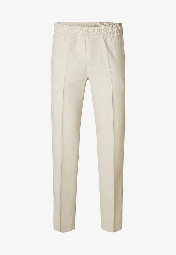 Selected Men - Linnebyxa slhReg-malik Sun - Natur