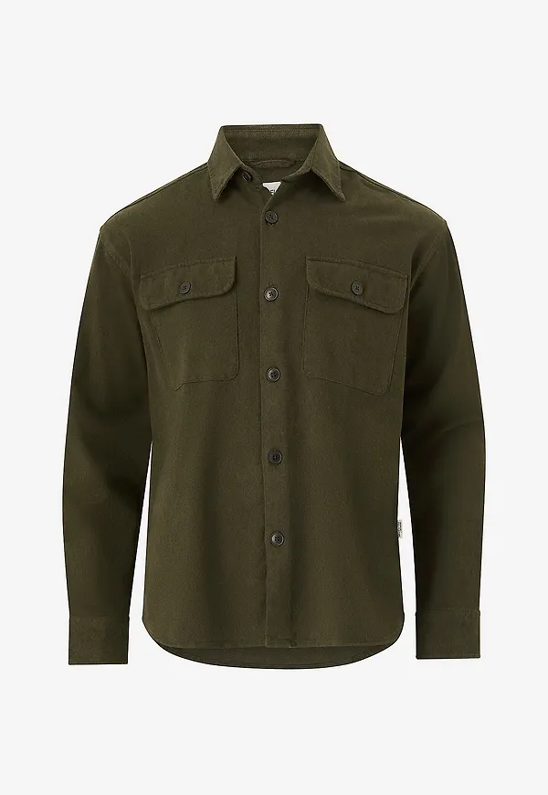 Selected HOMME - Overshirt shlLoosemason-Twill LS - Grön