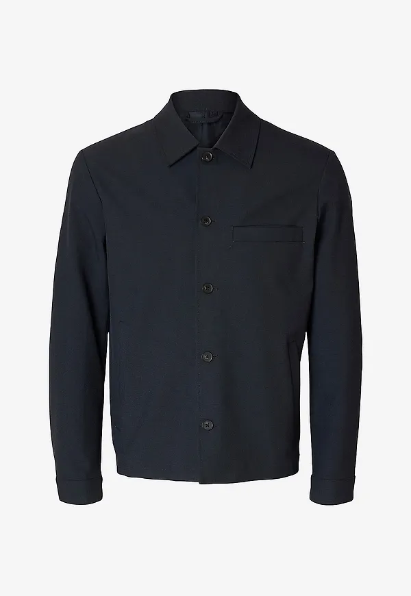 Selected Men - Overshirt slhReg-Robert Overshirt - Blå