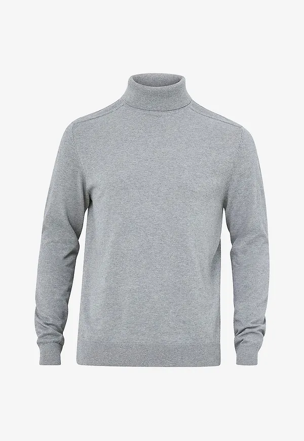 Selected Men - Polotröja slhBerg Roll Neck - Grå