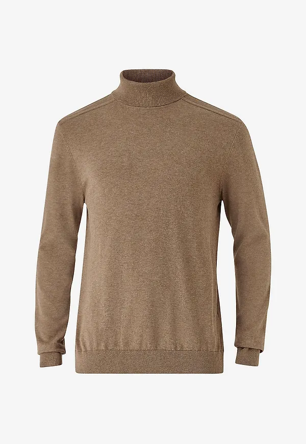 Selected HOMME - Polotröja slhBerg Roll Neck - Natur