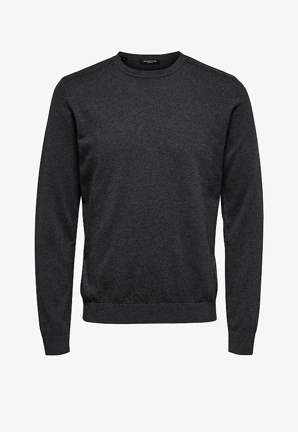 Selected Men - Tröja slhBerg Crew Neck - Grå
