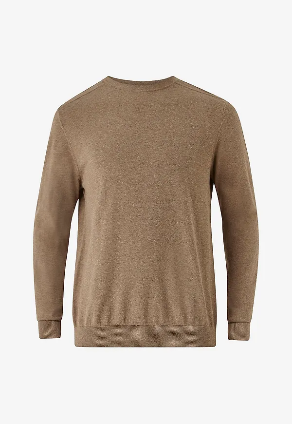 Selected Men - Tröja slhBerg Crew Neck - Brun