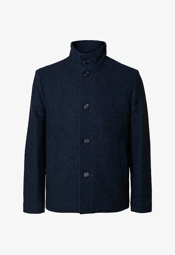 Selected Men - Jacka slhRainar Wool Blend - Blå