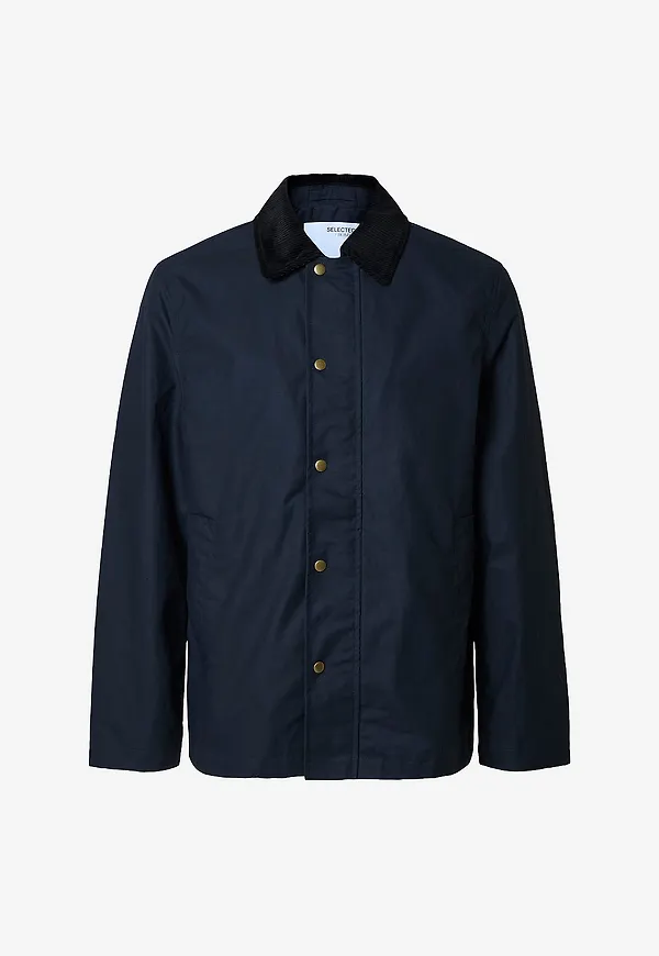 Selected Men - Jacka slhWalter Waxed Cotton 2.0 Jkt - Blå