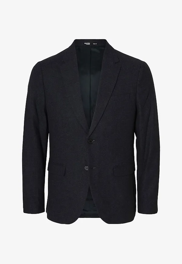 Selected Men - Kavaj slhSlim-reed Wool Blz - Blå