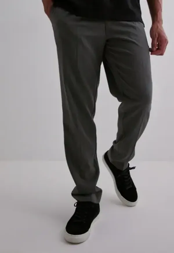 Selected Men SLH190-Reg Tapered Leroy Pleat Pant Byxor Grå