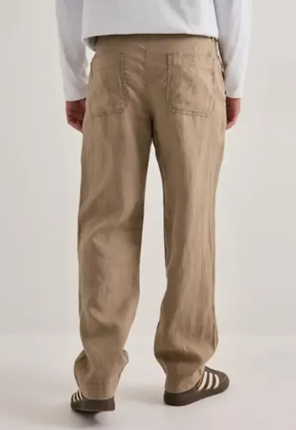 Selected Men SLH196-Straight Jeremy Linen Pant Linnebyxor Beige
