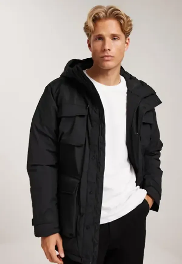 Selected Men Slhron Parka Vinterjackor Svart