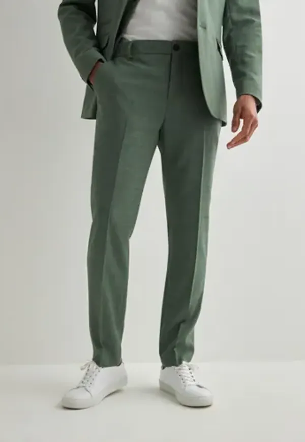 Selected Men Slhslim-Oasis Linen Trs Noos Linnebyxor Grön