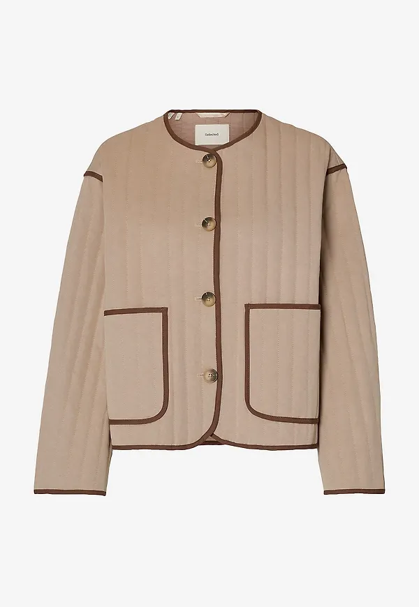 Selected Women - Jacka slfMalina Quilted - Grå