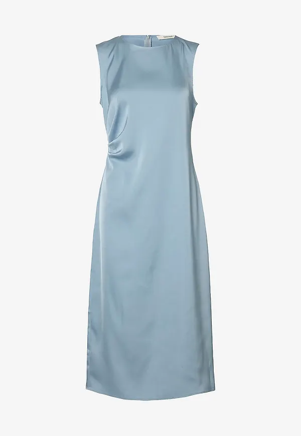 Selected Women - Klänning slfChloe Slim SL O-neck Midi Dress - Blå