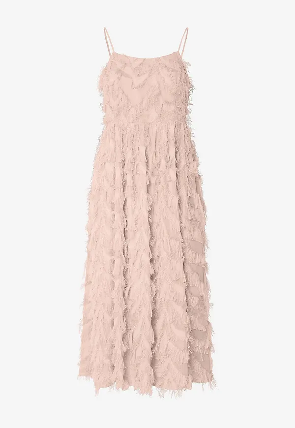 Selected Women - Klänning slfMyline Regular Midi Strap - Rosa