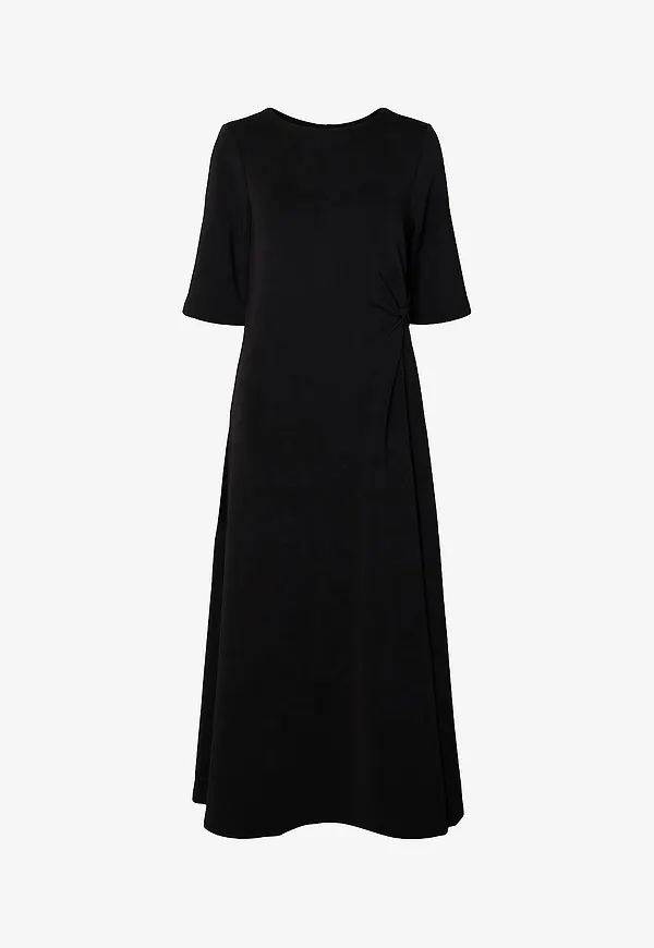 Selected Women - Maxiklänning slwTenny SS O-neck - Svart
