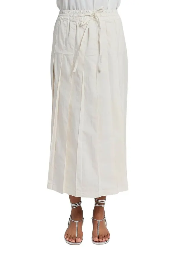 Semicouture Fold skirt with slit Vit, Dam
