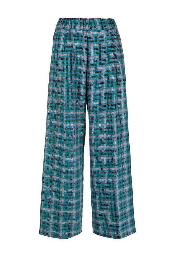 Semicouture Wide Trousers Blå, Dam