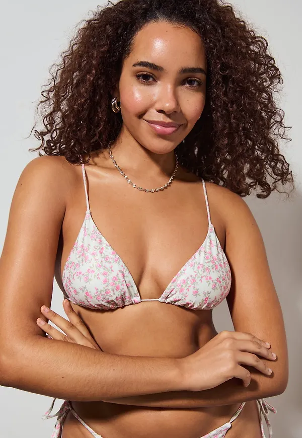 Semishine triangle bikini top