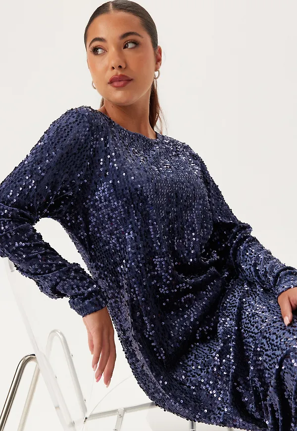 Sequin Long Midi Dress