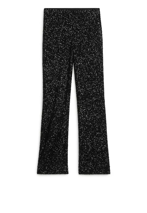 Sequin Trousers - Black