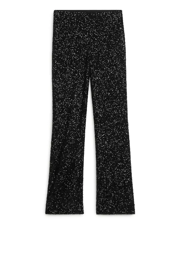 Sequin Trousers - Black