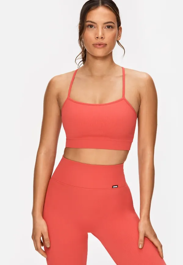 Serene Sports Bra Peach Rose