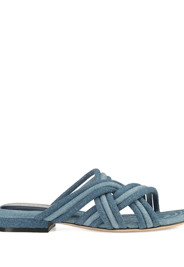 Sergio Rossi flätade jeanssandaler - Blå