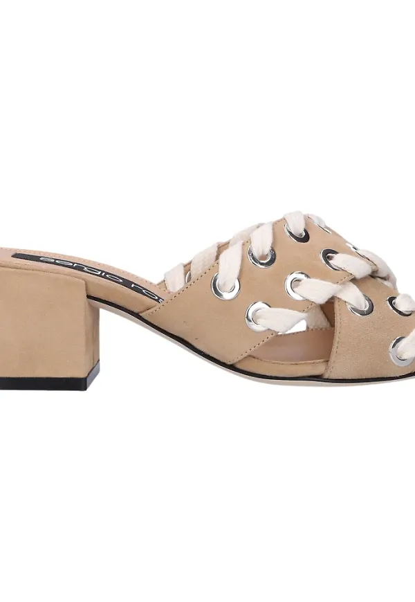 Sergio Rossi Mules Beige, Dam
