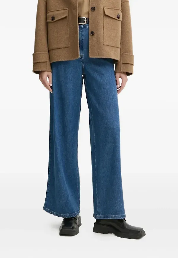 Sessùn jeans med hög midja - Blå