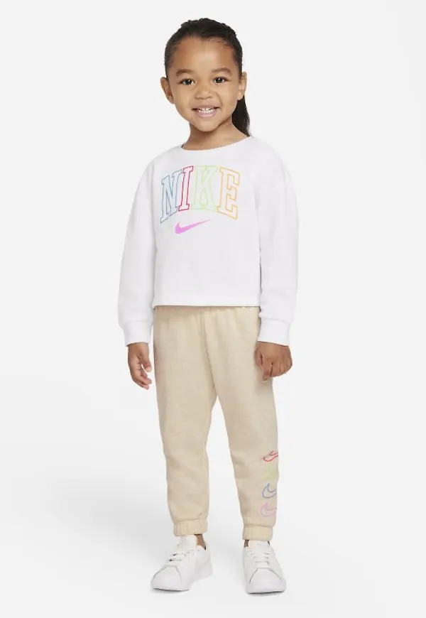 Set med tröja med rund hals och joggingbyxor Nike för små barn - Brun