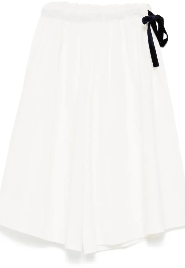 Shanshan Ruan culottes med dragsko - Vit