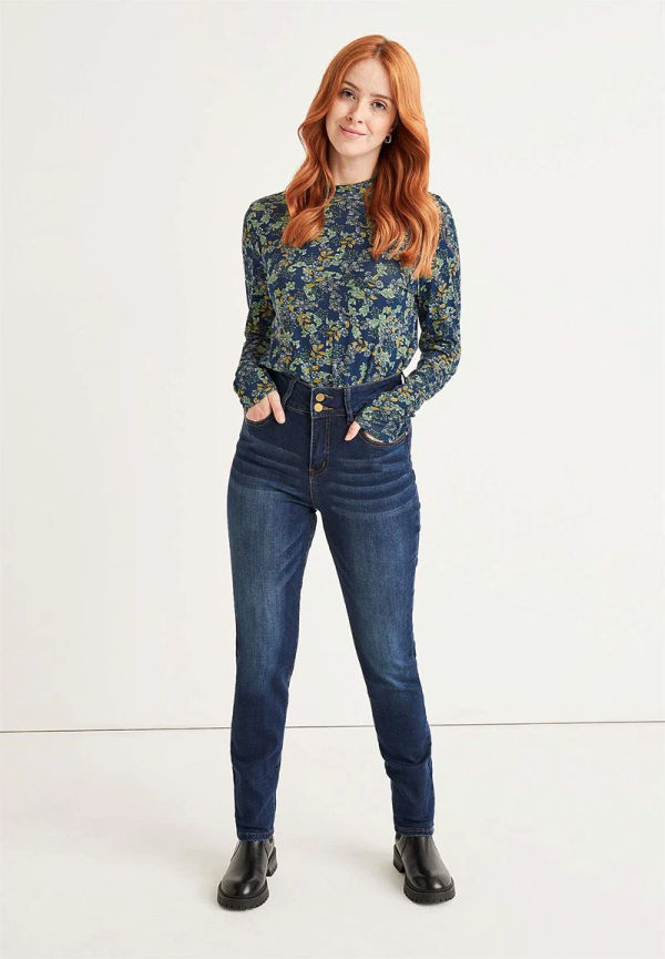 Shaping jeans med hög midja