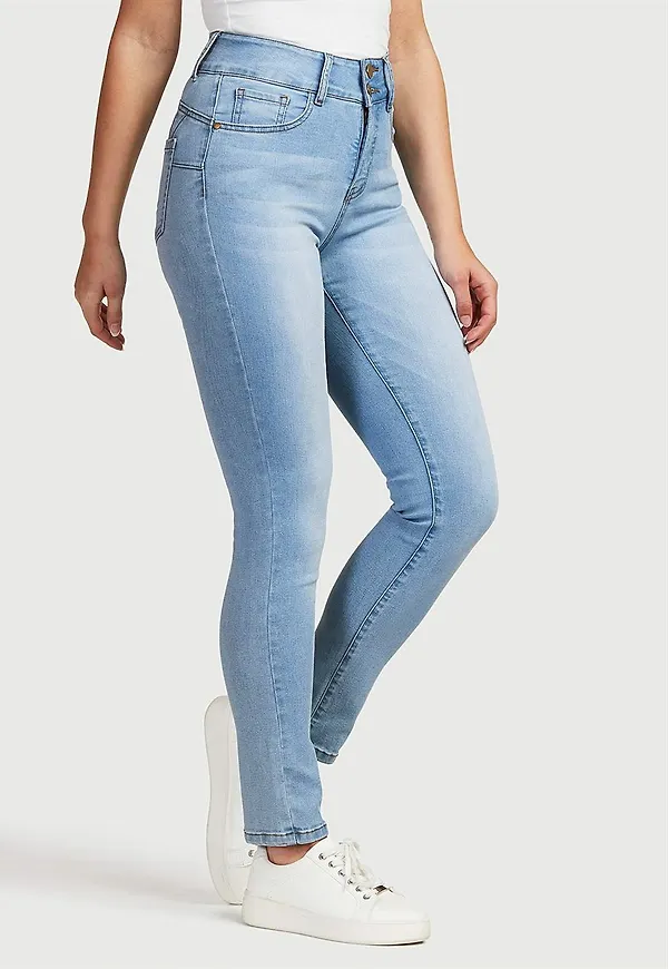 Shaping jeans med hög midja