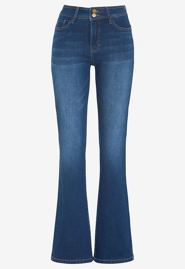Shapingjeans med bootcut och stretch